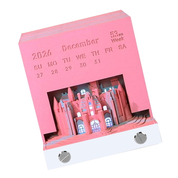 7829 2026 Fantasy Mansion Paper Carving Weekly Planner With Elegant Design For Office And Study
