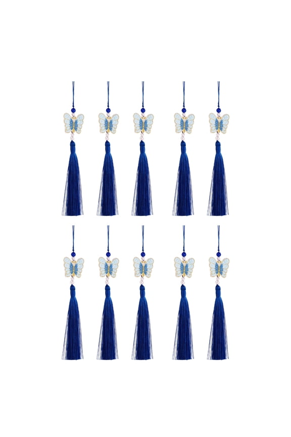 7829 26cm Long Icy Polyester Butterfly Tassels Fringe Decoration for Bags and Keychain