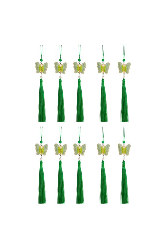 7829 26cm Long Icy Polyester Butterfly Tassels Fringe Decoration for Bags and Keychain