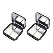 7829 2Pcs Magnetic Makeup Box Portable Empty Eyeshadow Palette For Home And Offices