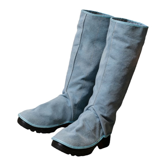 7829 2Pcs Professional1eatherWelding Boot Covers With Adjustable Straps For Industrial Use Professional Welders Foot Protective