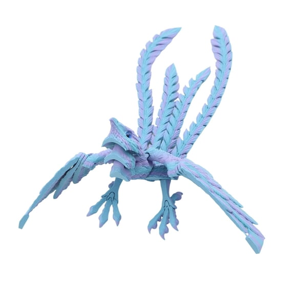 7829 3D Printed Multicolored Phoenixes Sculpture with Articulated Joints Home Decors