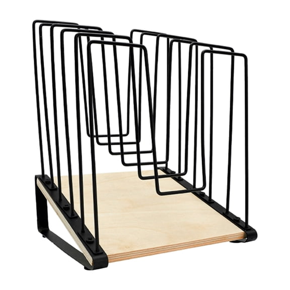 7829 5 Slots Vertical File Stand Space Saving Document Organiser Sorter Rack For Book