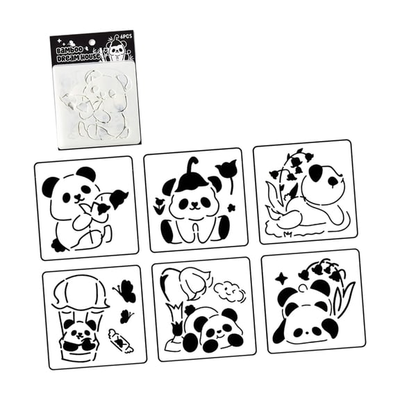 7829 6Pcs Creative Scrapbooking Stencils Drawing Stencil Set With Intricate Pattern