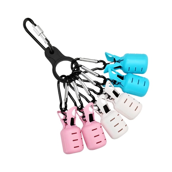 7829 6Pcs Squid Jig Baits Protector Squid Jig Cover Protector with Carabiner