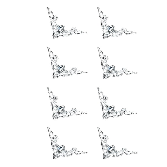 7829 8PCS Metal Book Corner Protectors Elegant Decoration Strong Guarding Function
