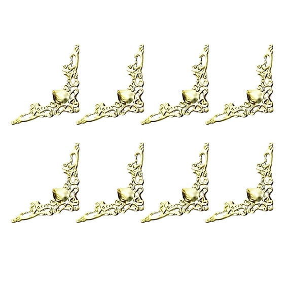 7829 8PCS Metal Book Corner Protectors Elegant Decoration Strong Guarding Function