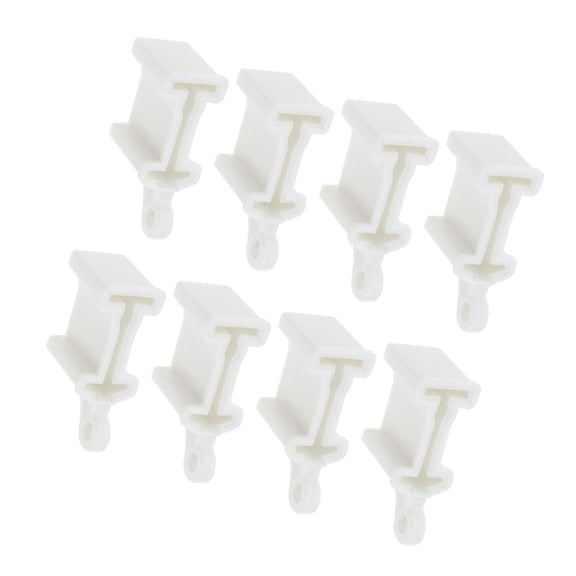 7829 8Pcs Plastic Flexible Bendable Curtain Track End Stops Replacement Curtain Track Fittings End Caps for Smooth Operation