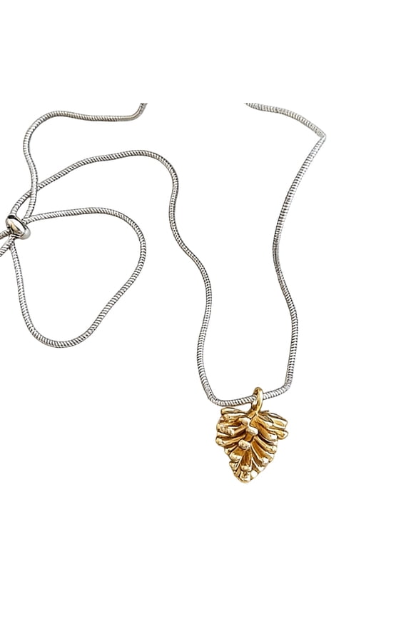 7829 Adjustable Chain Necklace Geometric Pine Cone Pendant for Women Fashion