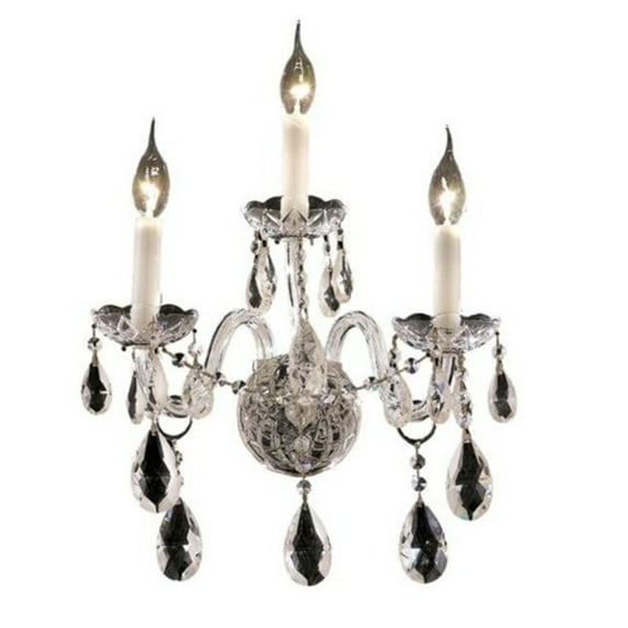 7829 Alexandria Collection Wall Sconce W13in H18in E8.5in Lt:3 Chrome Finish (Royal Cut Crystal)