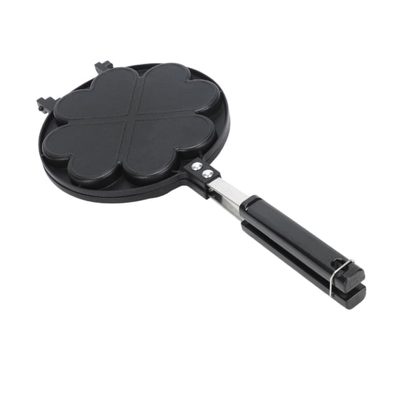 7829 Aluminum Construction Nonstick Heart Style Cooking Pan With Two Sections For Indoor Baking And Outdoor Grilling