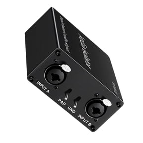 7829 Aluminum XLR 6.35mm Music Isolation Box Music Ground Looping Isolator For Clean Signal In Recording And Stage Use
