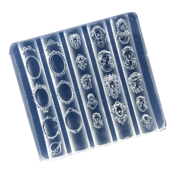 7829 Artistic Medusa Silicone Nail Mold Reusable Frame Designs For Nail Art And Creative Nail Decoration Projects