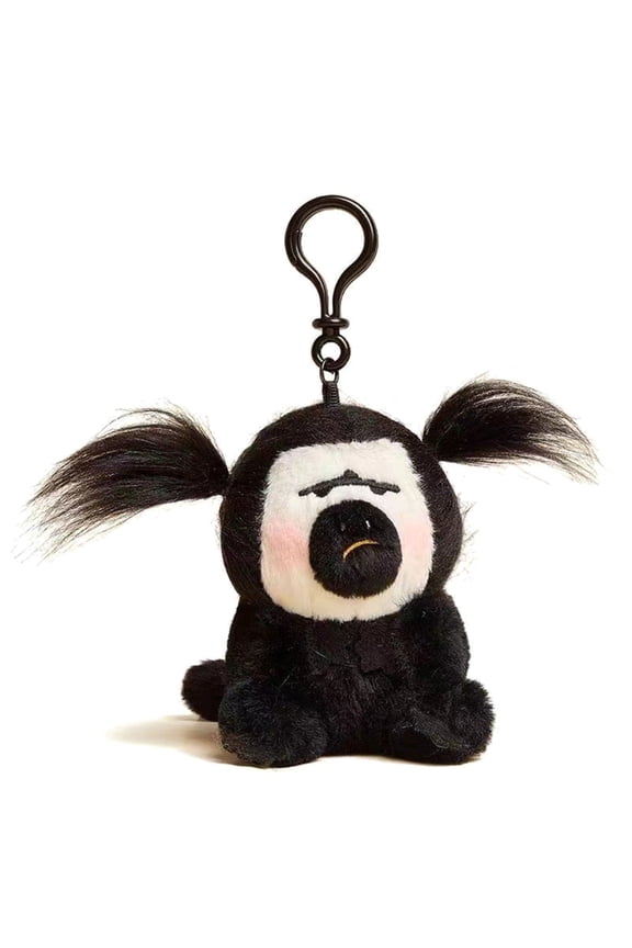 7829 Cartoon White Faced Monkey Plush Bag Charm Safe And Sturdy Keyring For Children