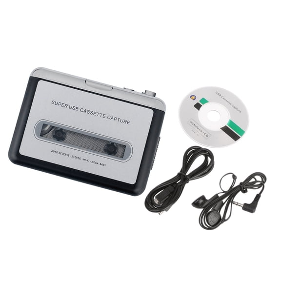 7829 Cassette to MP3 Converter Digital Cassette Player Converts Tape to MP3 USB Flash Drive MP3 Converter with 3.5mm Port