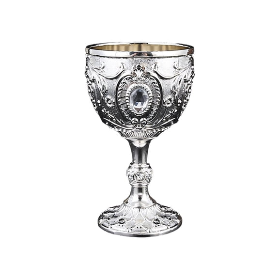 7829 Classical Retro Style 100ml Metal Drinking Goblet Wine Glass For Home Pubs Use