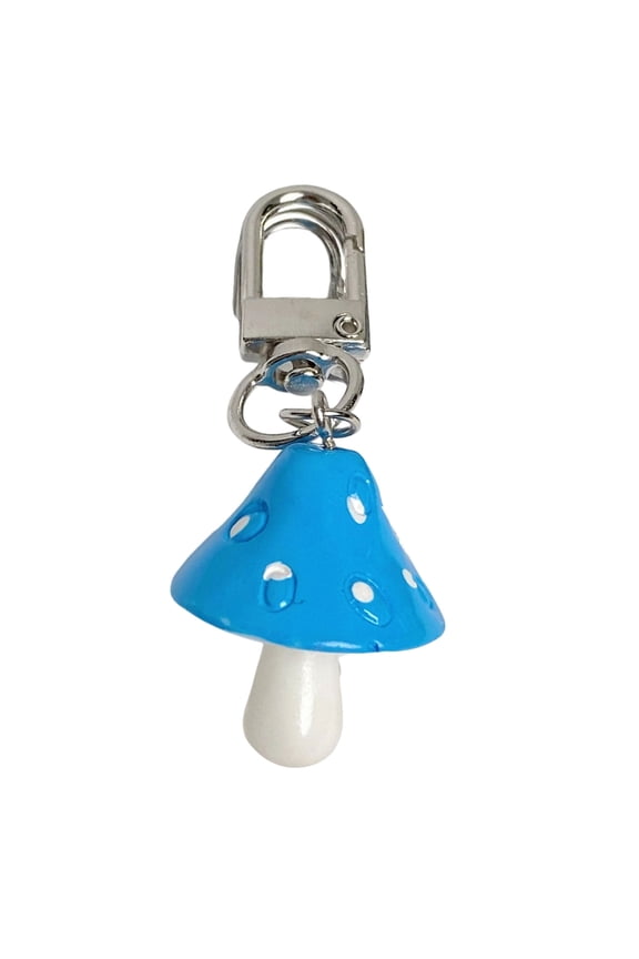 7829 Colorful Resin Mushroom Keychain Cute Design Versatile Use Long Lasting Quality