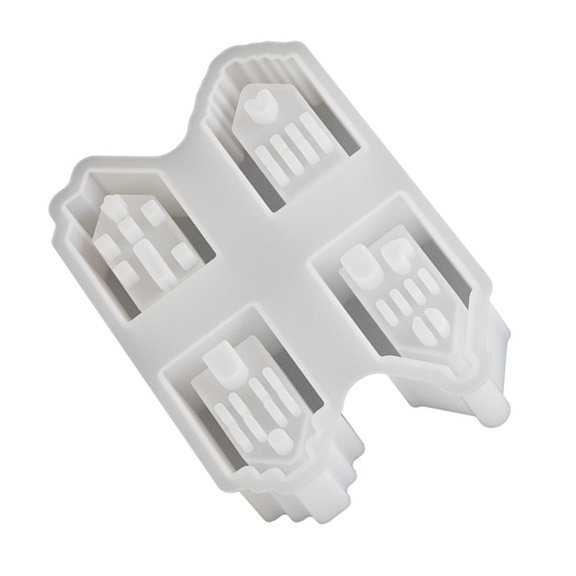 7829 Crafting Molds House Shape Ornament Moulds Suitable for Home Decors and Present