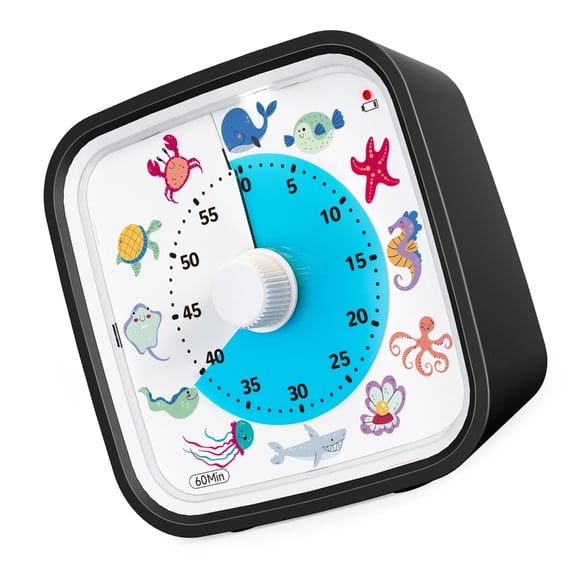 7829 Cute SeaAn1ma1Design Childrens Timers With Large Display And Soft Silicone Cover Great For Time Management Learning