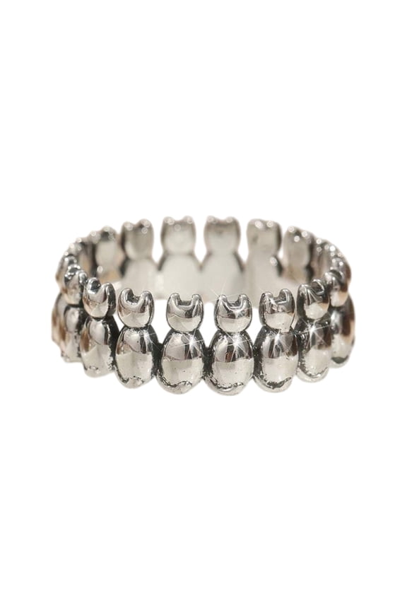 7829 Delicate Finger Rings Cats Shape Alloy Texture Perfect for Various Occasion Wear