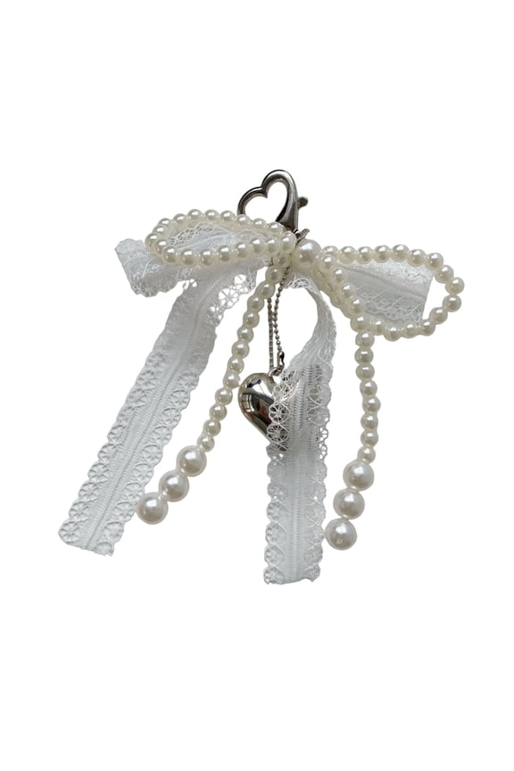 7829 Delicate Lace Bows Keychain Fashion Keyring Gift Bag Pendant For Women And Girls
