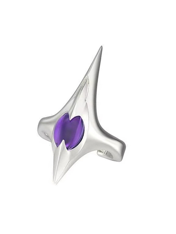 7829 Edgy Irregular Spikes Punk Ring with Adjustable Band for Unisex Comfort and Rebellious Fashion Made of Sturdy Metal Alloy