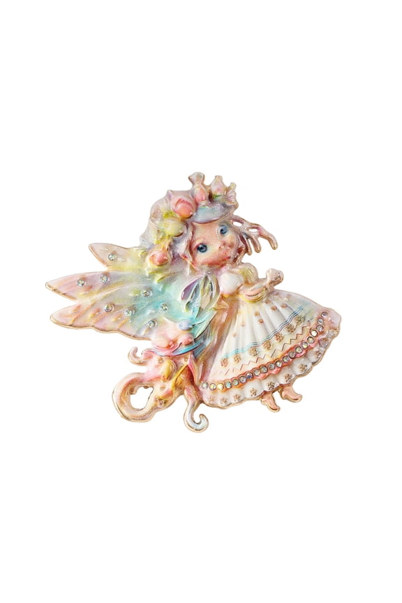 7829 Elegant Butterfly Elf Brooch with Rhinestones Handmade Clothes Backpack Pin For Wedding Party Accessory