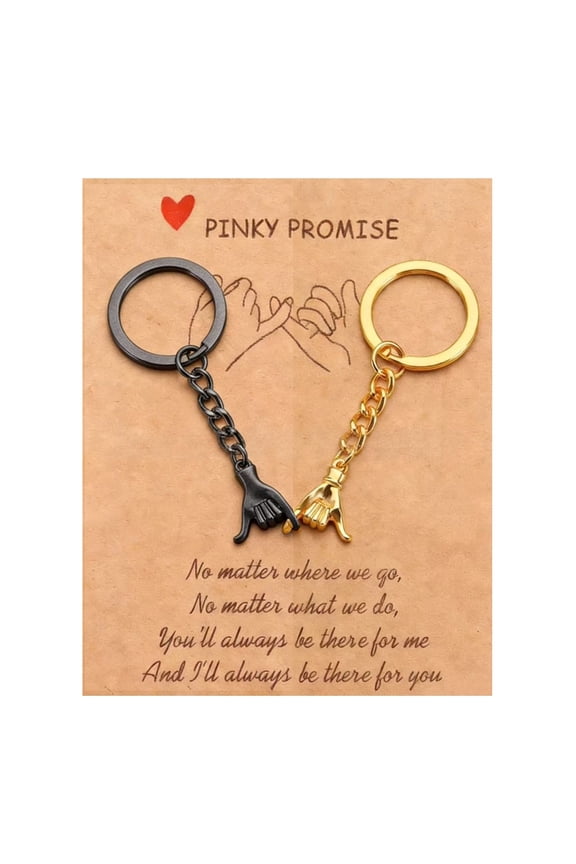 7829 Elegant Coordinating Keychains With Card Perfect Partners Present for Couples