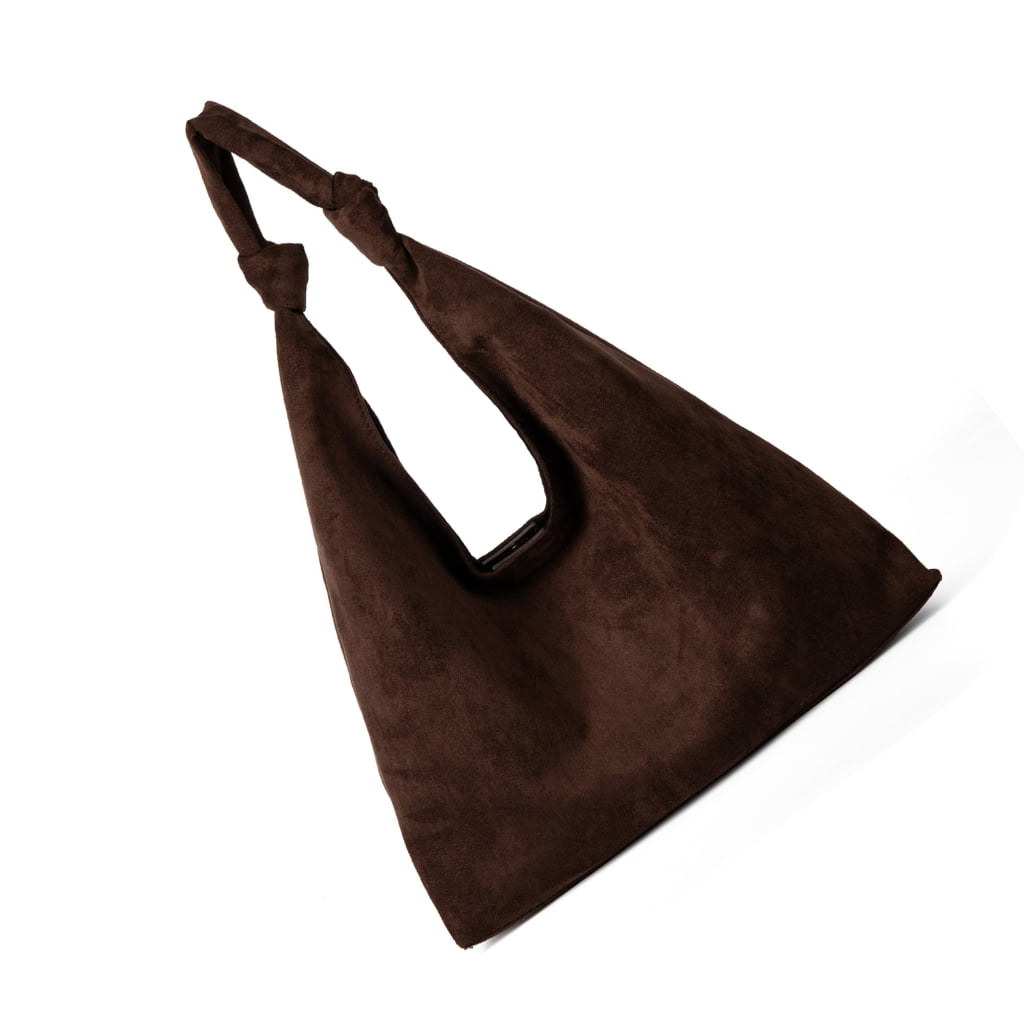 7829 Elegant Underarm Bag Soft Suedes Top Handle Purse Large Capacity ...