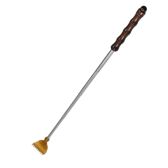 7829 Extendable Stainless Steel Back Scratcher with Comfortable Grip Retractable Tickle for Itching Relief at Home or Travel