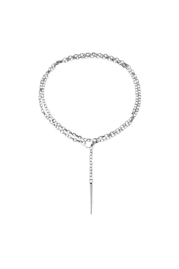 7829 Eye Catching Cone Shape Pendant Necklace Goth Punk Style Party Jewelry Piece