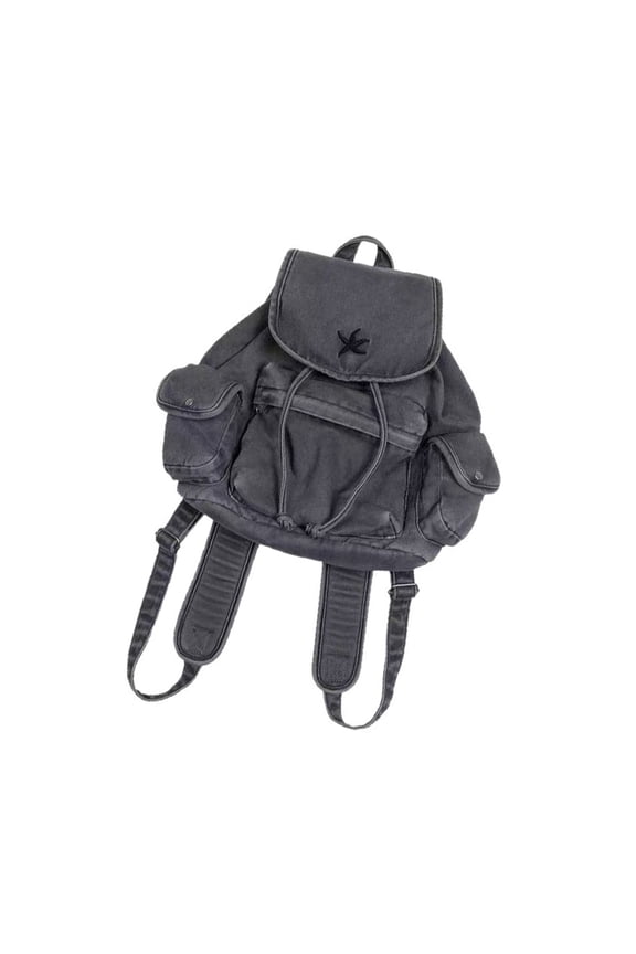 7829 Fashionable Multi Pocket Jeans Backpacks Commuters Bag Adjustable Rucksack