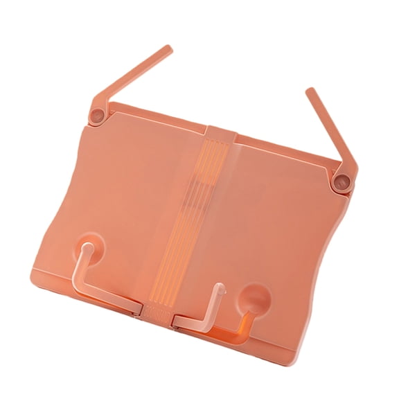 7829 Foldable Reading Stand Adjustable Plastic Book Rest Textbook Stand with Extendable Arm Page Clip for Tablet Music Scores