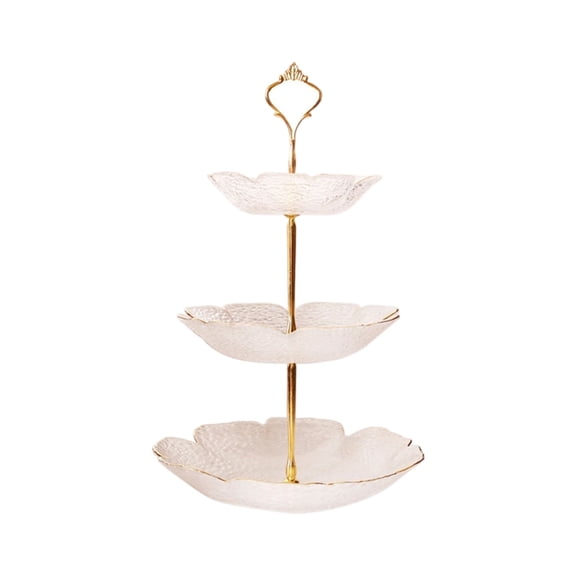 7829 Glass Bowl Set with Gold Edging Ideal for Candy Nut and Appetizers Serving Dish For Fruits And Snacks