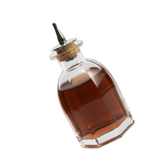 7829 Handcrafted Oval Striped 90ml Glass Liquor Bottle With Golden Cap Liquor Container Great For Wine Storage And Display