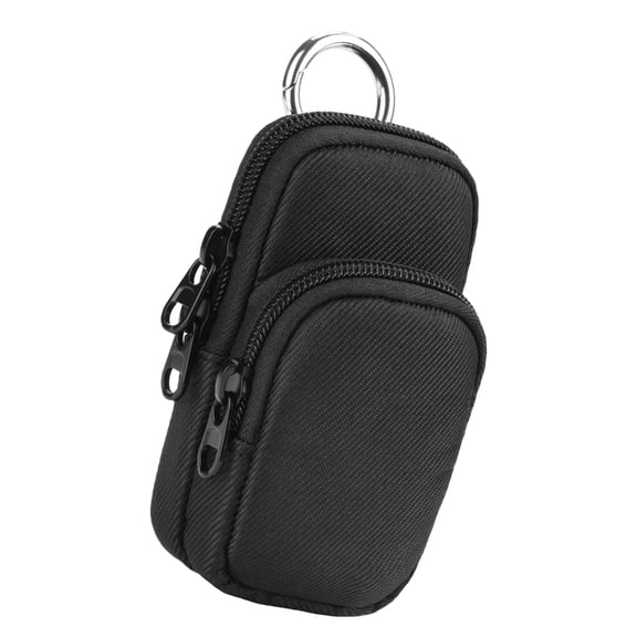 7829 Handy Carrying Pouch With Double Pocket And Metal Hook For MP3 Player