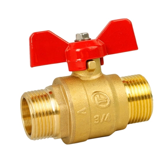 7829 Heavy Duty Butterfly Handle Thickened Ball Valves With Double External Thread 1/2 Inch 3/4 Inch For Water And Gas Lines