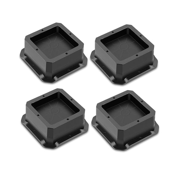 7829 Heavy Duty Rubber Furniture Risers Stacking Height Slip Proof Base for Bed Use