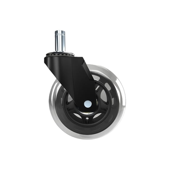 Set of 4 Universals 3 Inch transparents Casters for Chairs Easy Installation Tool Protects Wood Floors and Tiles