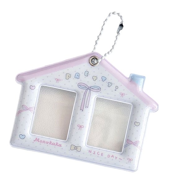 7829 Korean Popular Photocard Holder Keychain ID Badge Holder with Keychain Student Bus Card Pendant Keychain for School