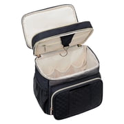7829 Large Capacity Waterproof Hanging Toiletry Bag with Reinforced Metal Hook Multiple Pockets for Bathroom Travel Storage