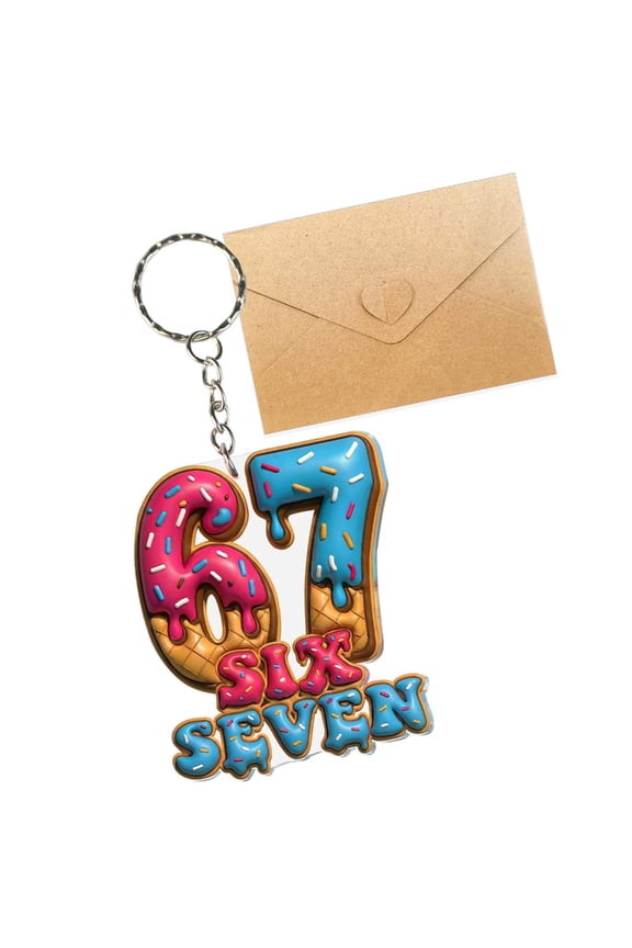 7829 Lightweight Acrylic Keychain 67 Number For Everyday Use And Special Occasion