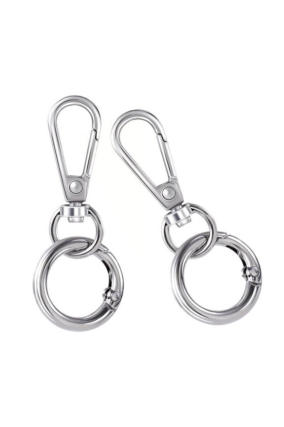 7829 Metal Swivel Lobster Claw Clasps,Keychain Clip with Large Key Rings DIY Crafts