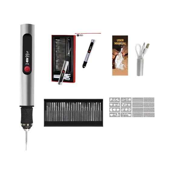 7829 Mini Handheld Engraving Pen With 309 Accessories For Multiple Uses And Jewelry Making USB C Powered