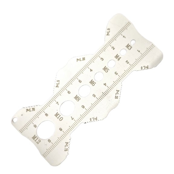 7829 Multifunctional Etched Caliper Gauge Stainless Steel for Measuring Screw Pitches Length Diameter and Thread Dimension