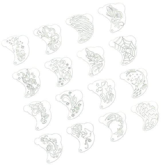 7829 Multiple Pattern Face Stencil Set Suitable for Kids Activity and Makeup Artists