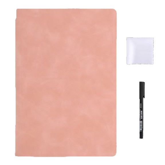 Erasable Whiteboard Notebook 6.61x9.53Inch PU Memoboard Writing Pad for Writing