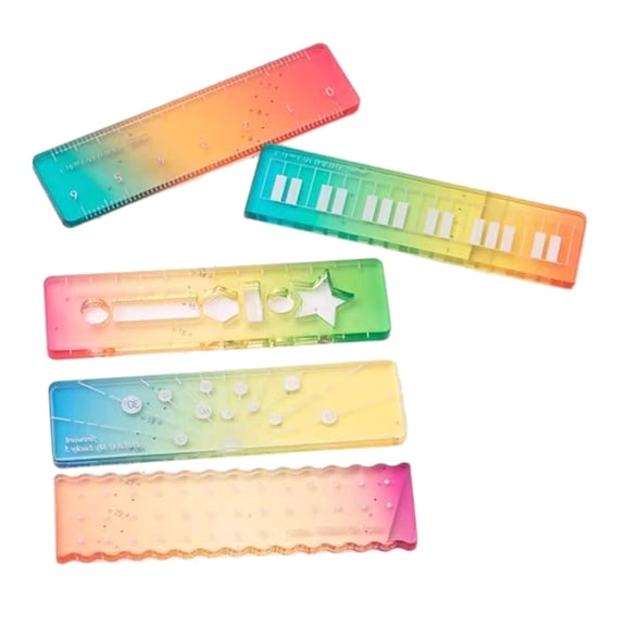 7829 Multipurpose Pocket Drawing Ruler For Notebooks Featuring Plastic Construction And Clear Imperials/Metric Graduations