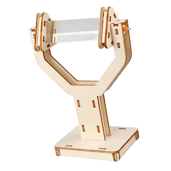 7829 Optical Glass Prism and Wooden Stand Set for Classroom Teaching Demonstration