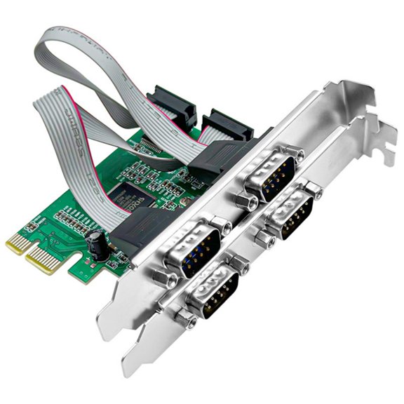 7829 PCIE 4 Port Expansion Card MCS9904 Chip PCIE to Industrial RS232 COM Port
